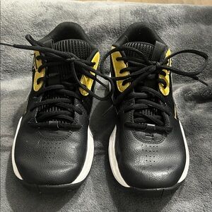 Under Armour Black and Yellow Kids Sneakers